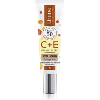 Lirene Vitamin Energy C+E крем за лице да уеднакви цвета на кожата SPF 50 30ml