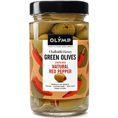 Olymp Zelené olivy s papričkou 320 g