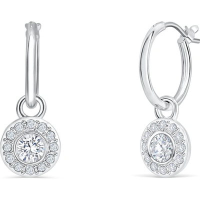 Crystalp kruhové náušnice Solitaire 40398.CRY.R
