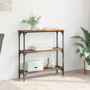 vidaXL Конзолна маса Старо дърво 75 x 22, 5 x 75 см Инженерна дървесина (882196)