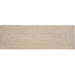 vidaXL Килим за площ Естествено и бяло 80 x 250 cm юта (42010473)