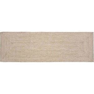 vidaXL Килим за площ Естествено и бяло 80 x 250 cm юта (42010473)