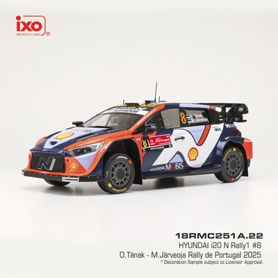Hyundai i20 N Rally1 Rally de Portugal 2025 8 Tänak Järveoja IXO 1:18