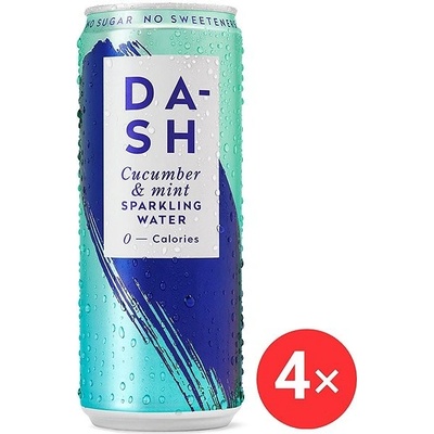 Dash Perlivá voda okurka s mátou 4 x 330 ml