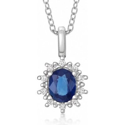 Sofia Diamonds zlatý přívěsek safír s diamanty PAK11937W
