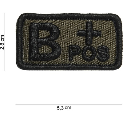 Nášivka textilná 101 Inc krv B POS - olivová