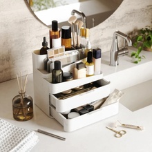 Umbra Organizér na kosmetiku GLAM bílý šedý