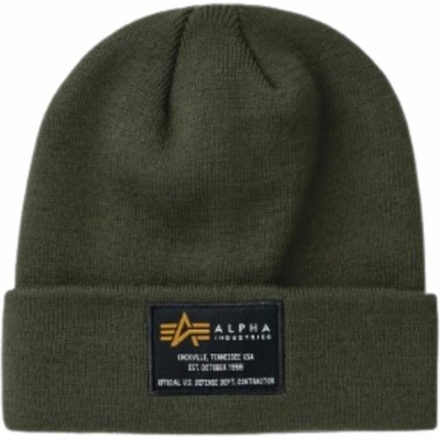 Alpha Industries Crew Beanie čiapka dark green zelená