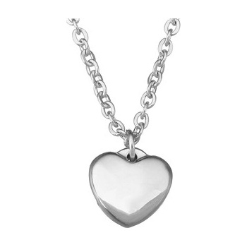 Šperky4U Ocelový řetízek s přívěškem srdce OPD0061