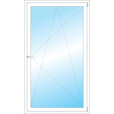 OKNA HNED Plastové okno 99x172 cm bílé otevíravé a sklopné pravé
