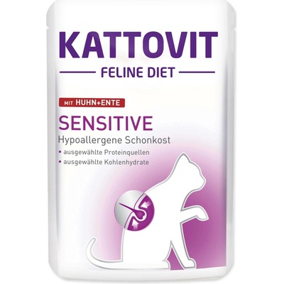 Kattovit Sensitive kuře a kachna 85 g