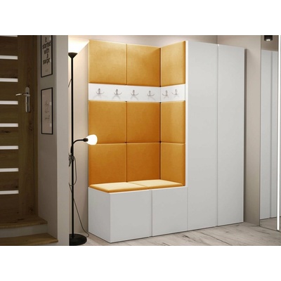 ORION III s botníkem a čalouněnými panely Bílá Žlutá Mirjan ORION III Artisan bílý Manila 32