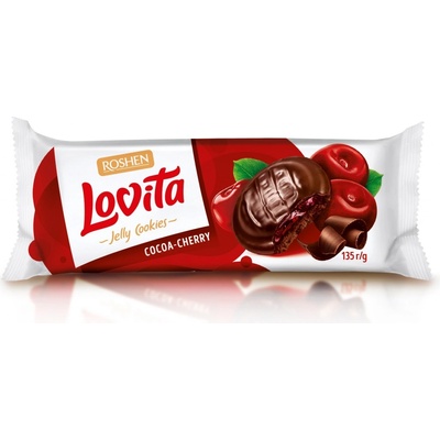 Roshen Lovita Čokopiškot kakao třešeň 135 g