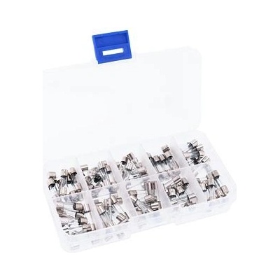 Sada trubičkových pojistek, 5x20mm, rychlá F, 10 typů, 100 kusů – Sleviste.cz