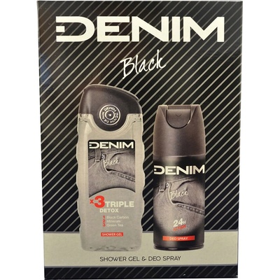 Denim Black deospray 150 ml + sprchový gel 250 ml dárková sada