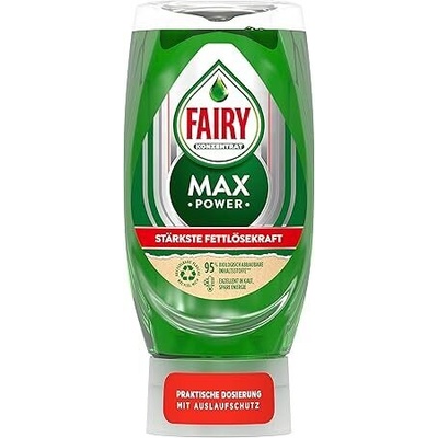 Fairy Течен препарат за ръчно миене на съдове Fairy Max Power, лесно и без усилие почистване, дори на най-мазните тенджери и тигани, 370 мл (85389383838)