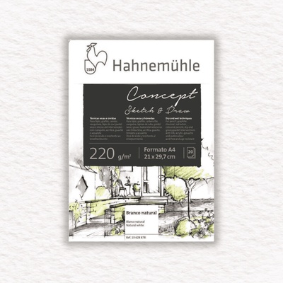 Hahnemühle skicár CONCEPT SKETCH & DRAW 220 gsm 20 listov A4
