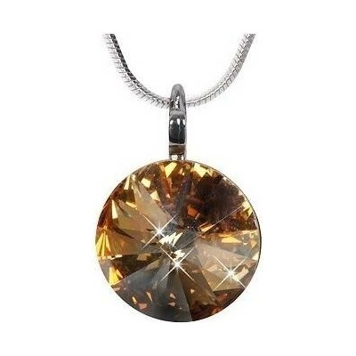 Prosperk Řetízek ocelový s přívěskem troli Swarovski hnědý S2603