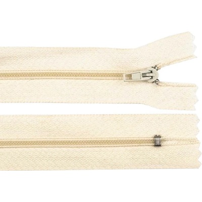 Pro Háčkování Spirálový zip pinlock No 3 délka 30 cm světle krémový