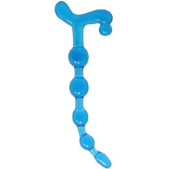 LyBaile Анална броеница с анални топчета "bendy twist blue" 21 см