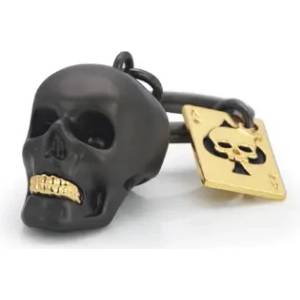 Metalmorphose Ключодържател Metalmorphose, BLACK SKULL with playing card (MTM137-01)
