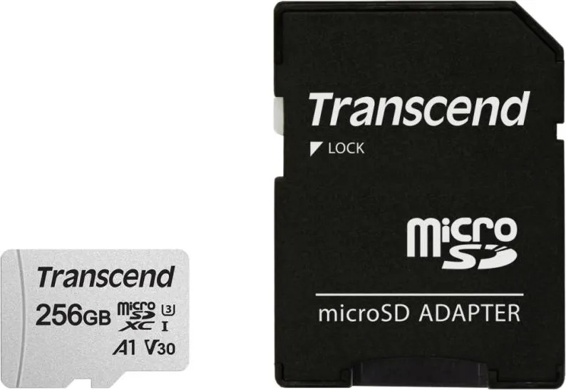 Transcend microSDXC 256GB UHS-I/U1 TS256GUSD300S-A