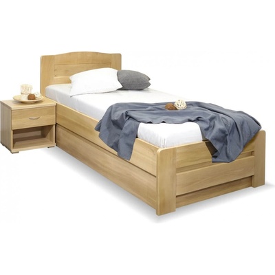 BedWorld Justina s úložným prostorem masiv Dub
