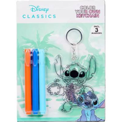 Privesok na kľúče Maľovaný 4 ks s fixami Disney Stitch