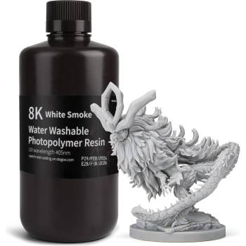 Elegoo 8K Water-washable Resin Resin 1KG, White Smoke (50.103.0140)
