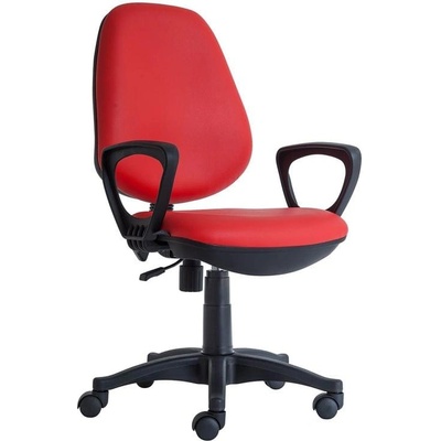 RFG Ергономичен стол RFG Presto Black, екокожа, до 130 kg, черве (4010120407)