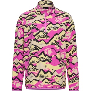 Jack Wolfskin Дамски поларен пуловер Jack Wolfskin Women's Paw Era 100 Print Halfzip Fleece jumper - Mountain Paw Foxglove (105-7189-0114)