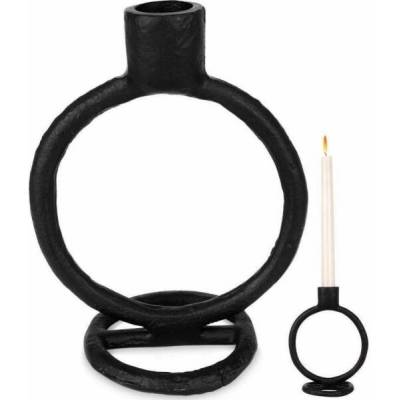 H&L Kovový svícen 15cm, černý