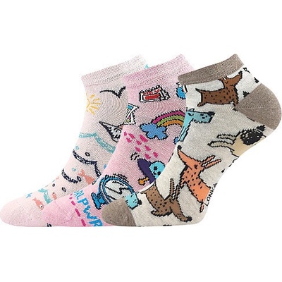 Lonka Dedonik Detské trendy ponožky 3 páry mix holka