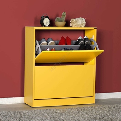 ADORE Шкаф за обувки 84x73 см жълт (AD0126)