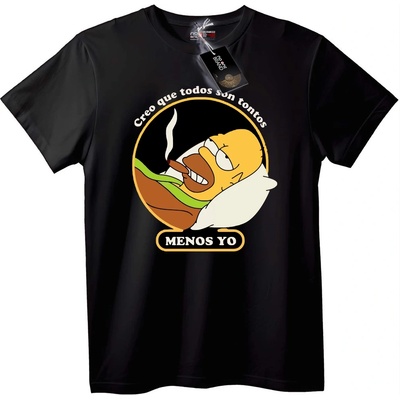 NOONEBRAND Тениска Homer Simpson: Всички Глупави Освен - XL, Black