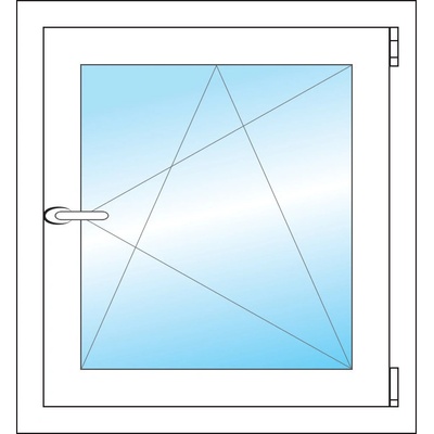 OKNA HNED Plastové okno 60x65 cm (600x650 mm) bílé otevíravé a sklopné pravé