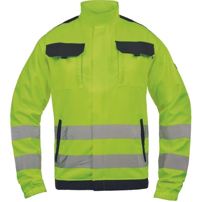 Cerva MAX NEO HV Unisex HIVIS pracovní bunda s reflexními pruhy HV žltá