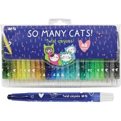 M&G So Many Cats Voskovky vysúvateľné sada 48 ks