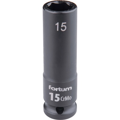 Fortum машинна (ударна) муфа 1/2", 15 mm, L 78 mm, почернена, FORTUM
