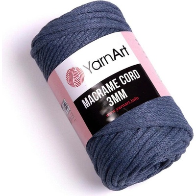 Pletací / háčkovací příze YarnArt MACRAME CORD 3mm 760 světle modrá, jednobarevná 250g/85m