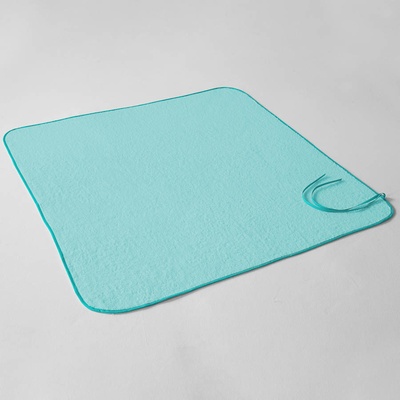 Veba LOTA osuška na uvázání mint s tyrkysovou lemovkou 100x100 cm