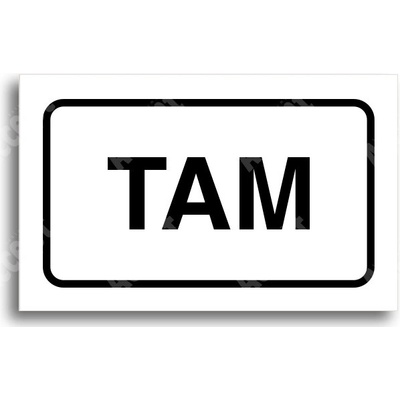 ACCEPT Tabulka SEM - TAM - typ 12 (80 x 50 mm) - bílá tabulka - černý tisk