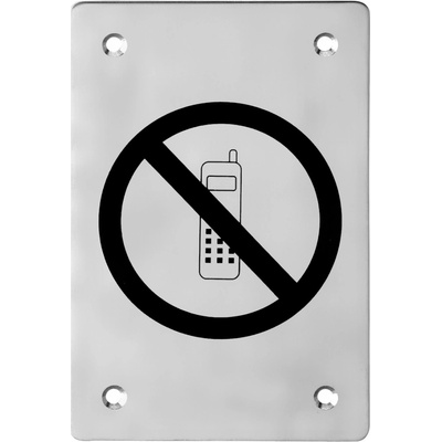 Piktogram ACT Zákaz telefonování HR (nerez)