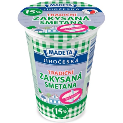 Madeta Jihočeská Zakysaná smetana 15% 180 g – Zboží Dáma