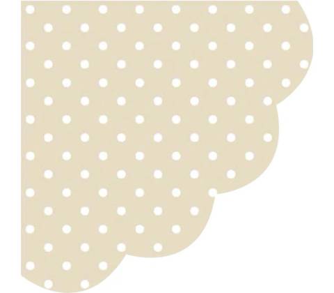 PAW servítky dots beige 32cm