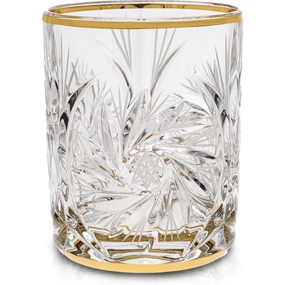 Bohemia 1845 Чаша за уиски Bohemia 1845 Pinwheel Matt Cut and Gold 360ml, 6 броя