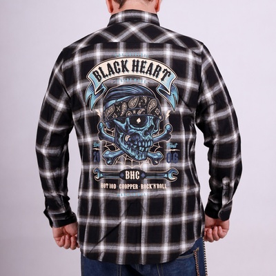 Black Heart pánská košile Bandana skull černá