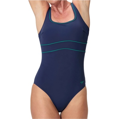 Speedo Дамски бански костюм Speedo Women's Shaping Contoureclipse Swimsuit - Peacoat / Peacock Teal - размер 38 (EU) (150-4410-0412)