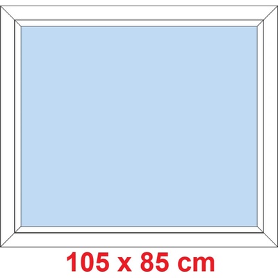 Soft Plastové okno 105x85 cm FIX neotevírav Bílá