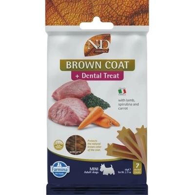 N&D Farmina Pet Foods BROWN Dog Dental Snack Lamb Mini 60 g